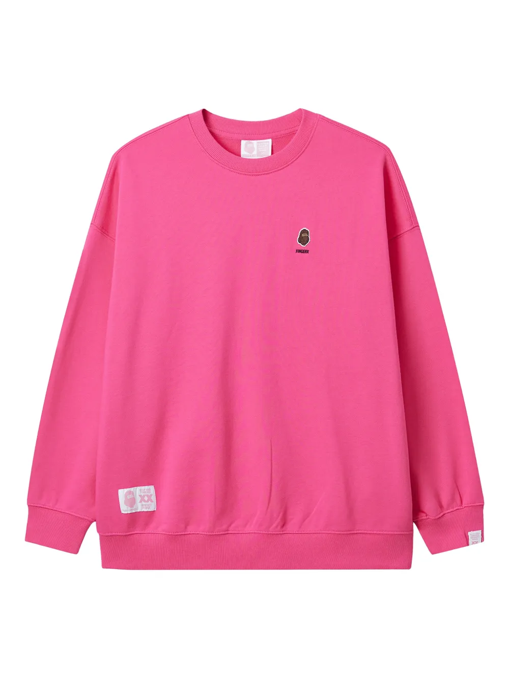 Fingercroxx Logo-patch Cotton Sweatshirt In Pink