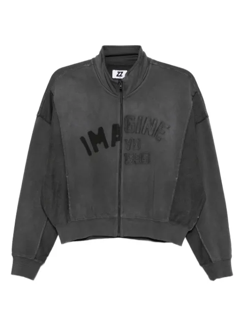 izzue panelled cotton sweatshirt