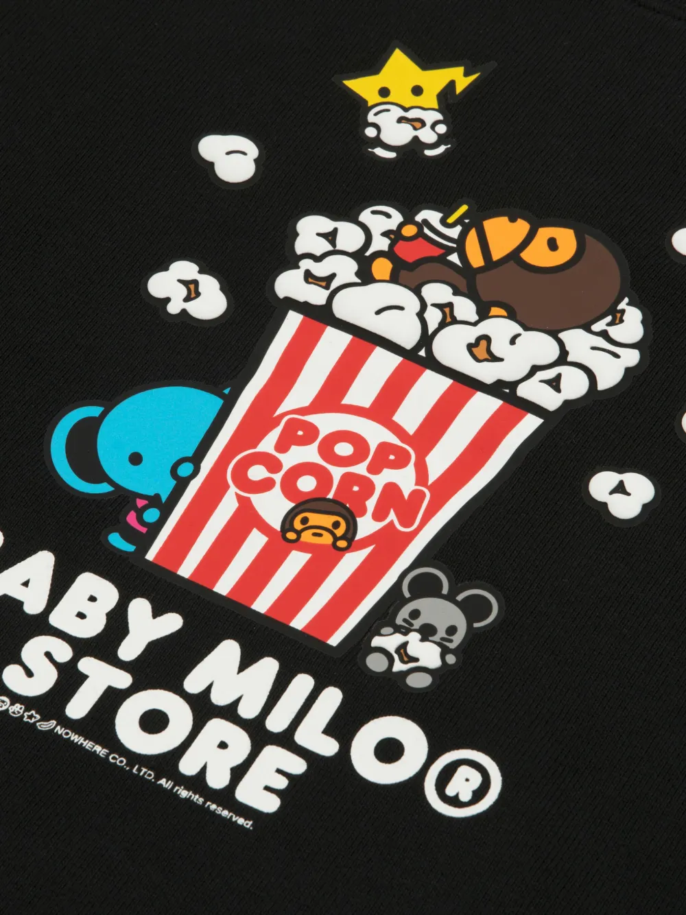 *baby Milo® Store By *a Bathing Ape® Popcorn-print Sweatshirt In Black