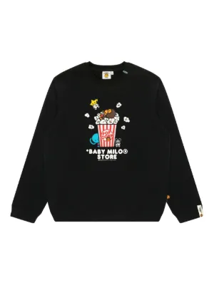 A BATHING APE® グラフィック スウェットシャツ | ブラック | FARFETCH JP