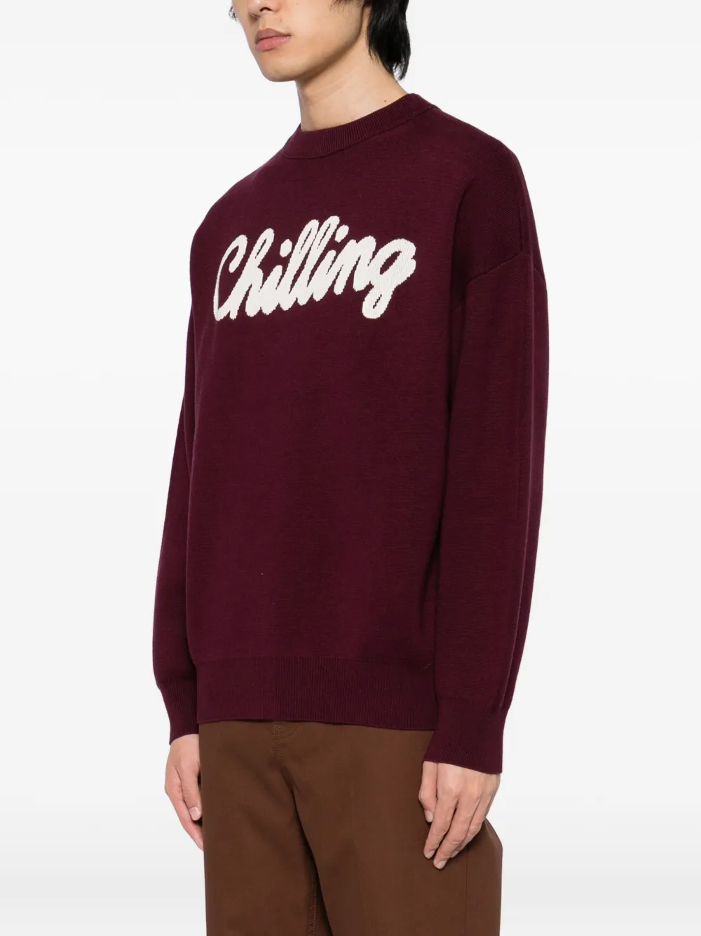 Chocoolate Round Neck Jumper In Red