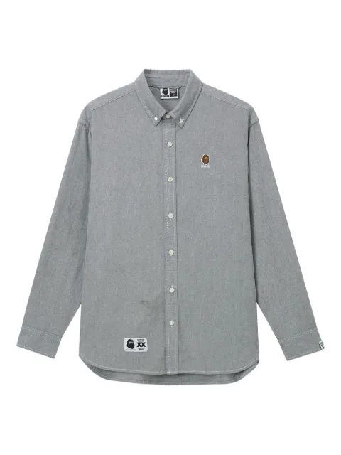 FINGERCROXX logo-patch long-sleeve shirt
