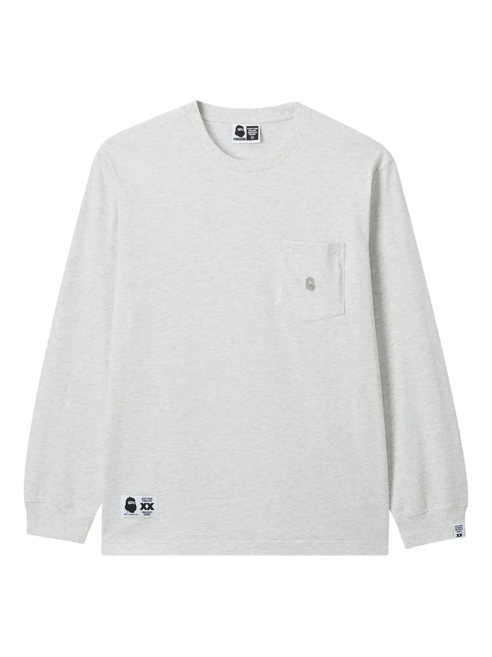 Fingercroxx Long-sleeve T-shirt In Gray