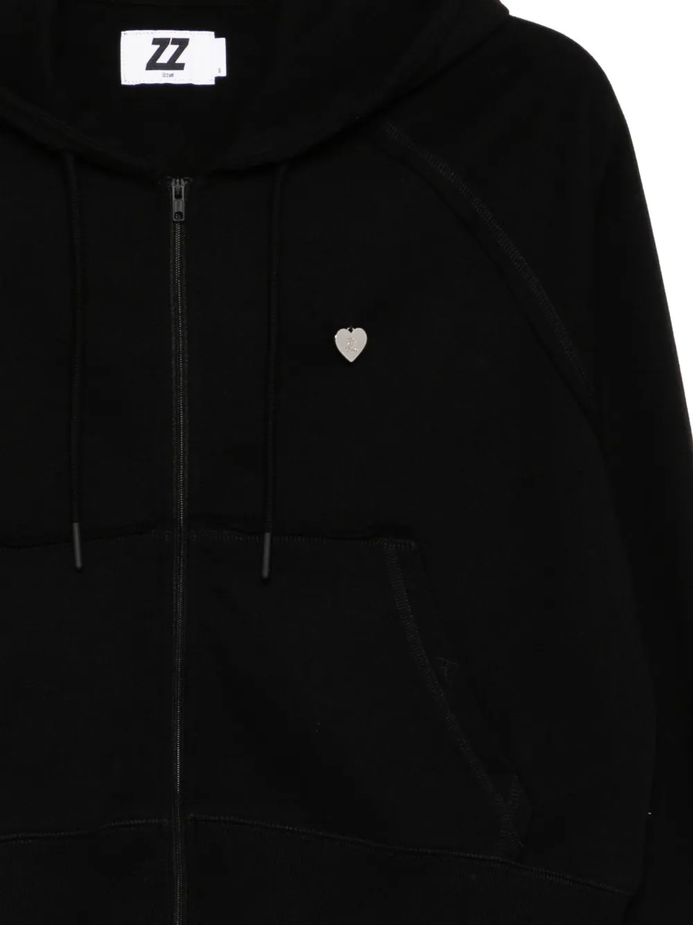 Izzue Distressed Cotton Hoodie In Black