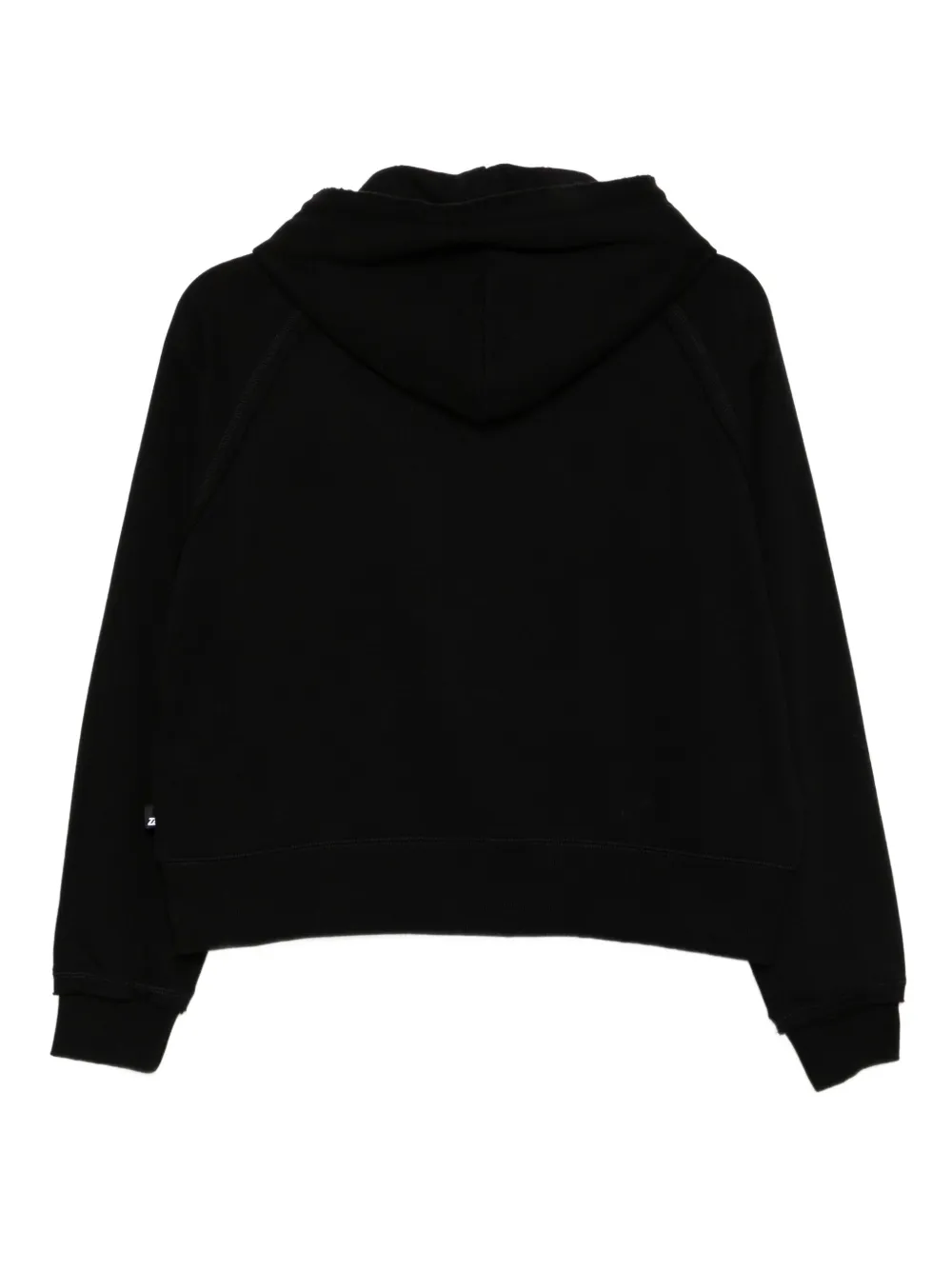 Izzue Gerafelde katoenen hoodie - Zwart