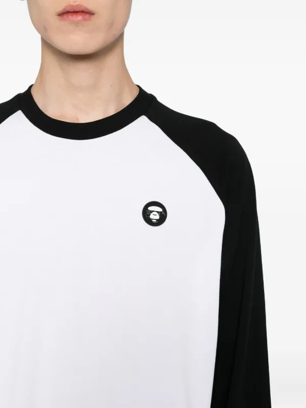 AAPE BY *A BATHING APE® ラグランスリーブ Tシャツ | ブラック