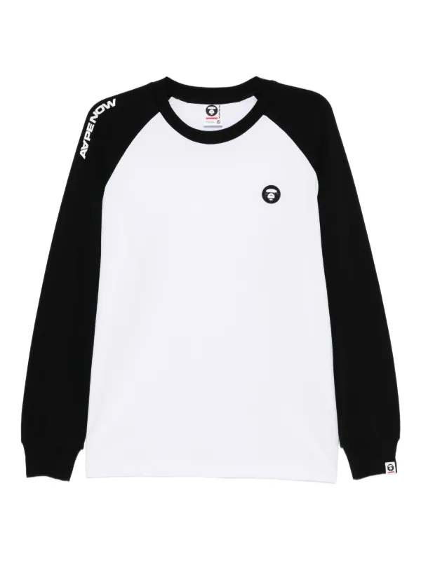 【激レア】A BATHING APE ベイプ　ラグランTシャツ　ゆるだぼ　ロンT AAPE BY *A BATHING APE® ラグランスリーブ Tシャツ | ブラック