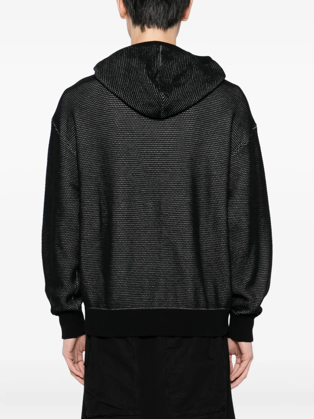Chocoolate Mesh-panel Zip-up Hoodie In Animal Print