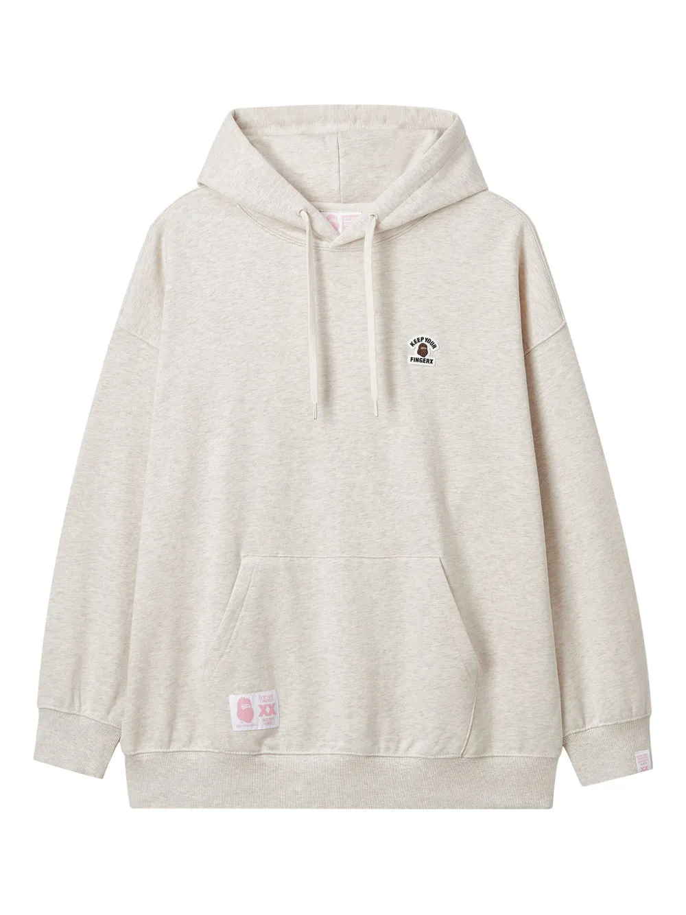 FINGERCROXX logo-embroidered hoodie | Neutrals | Image 1