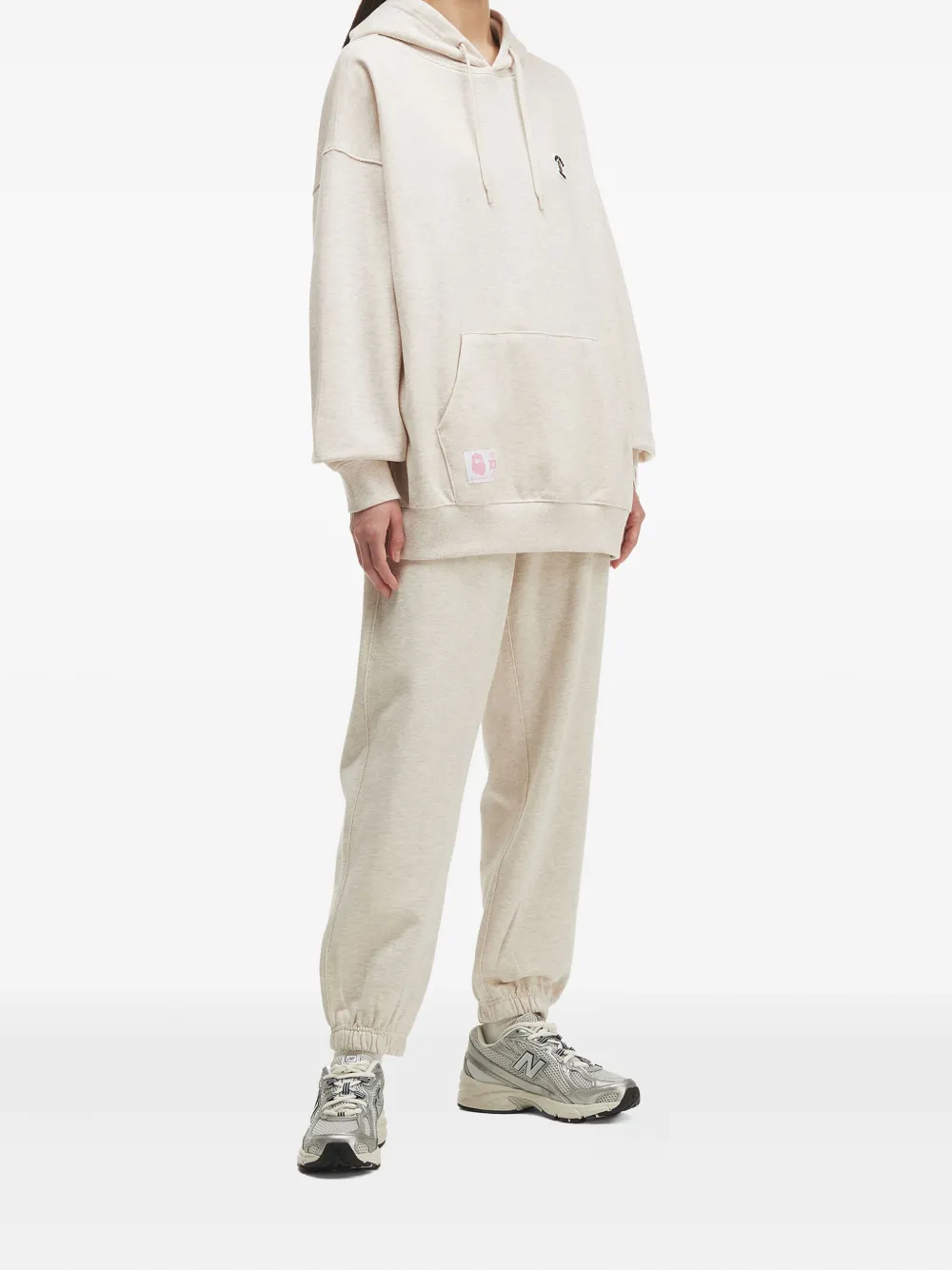FINGERCROXX Hoodie met geborduurd logo - Beige