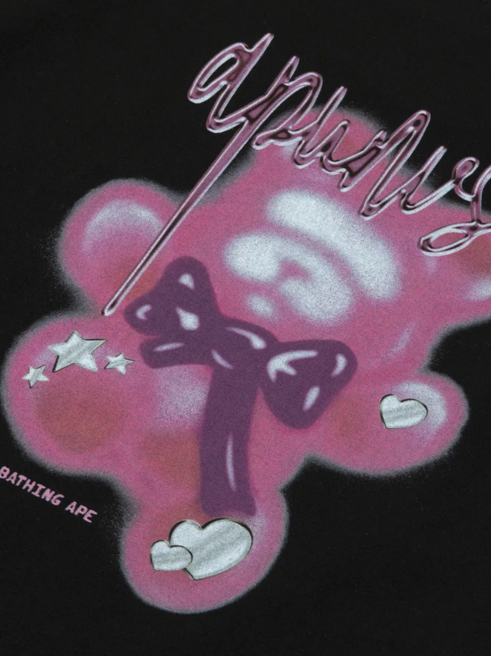 AAPE BY *A BATHING APE T-shirt met teddybeerprint Zwart