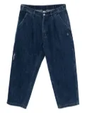 FINGERCROXX logo-patch jeans - Blue