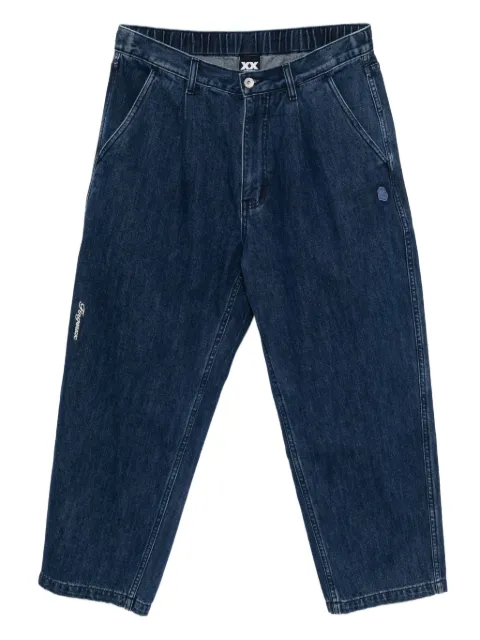 FINGERCROXX logo-patch jeans