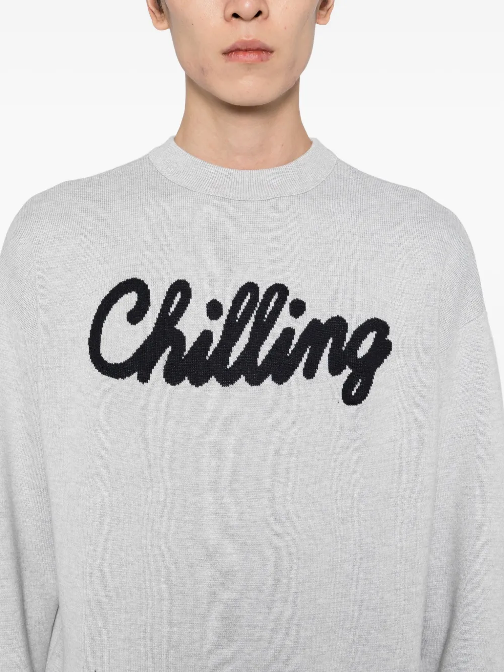 CHOCOOLATE Intarsia trui Grijs