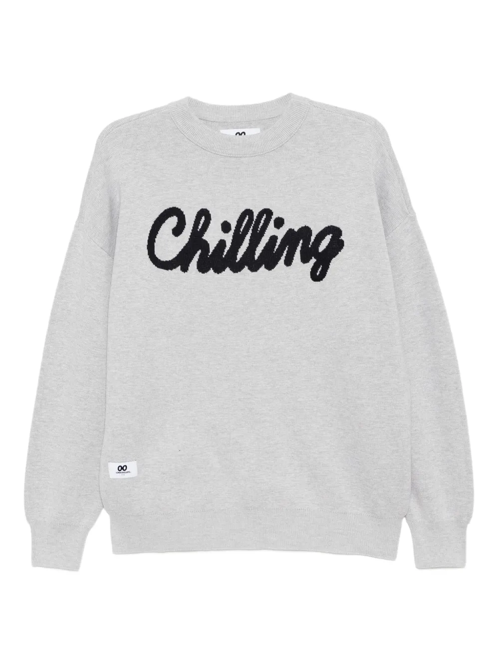 CHOCOOLATE intarsia knit-logo jumper | Grey | Image 1