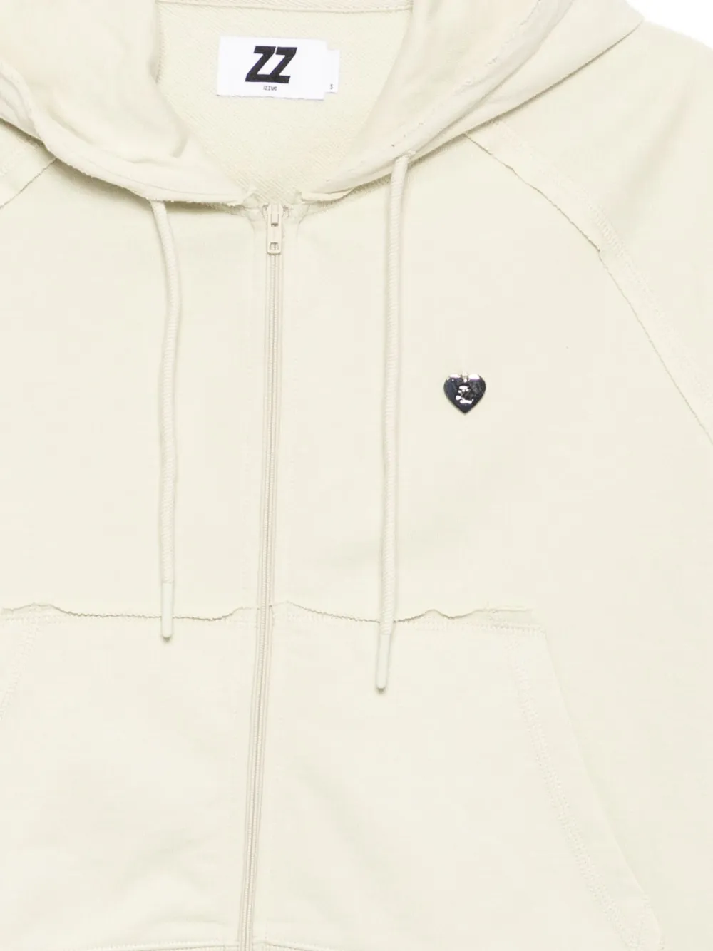 Izzue Distressed Cotton Hoodie In Neutral