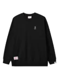 FINGERCROXX logo-patch sweatshirt - Black