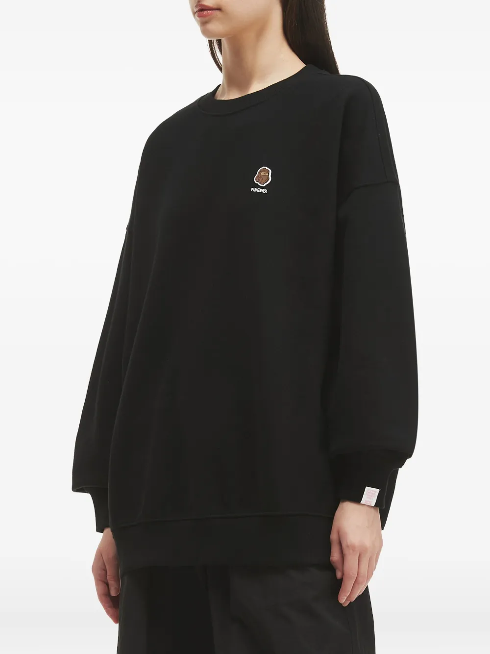 Fingercroxx Logo-patch Sweatshirt In Black