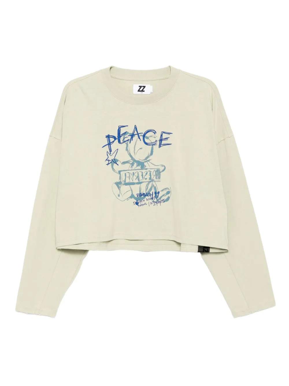 izzue graphic-print cotton T-shirt | Neutrals | Image 1