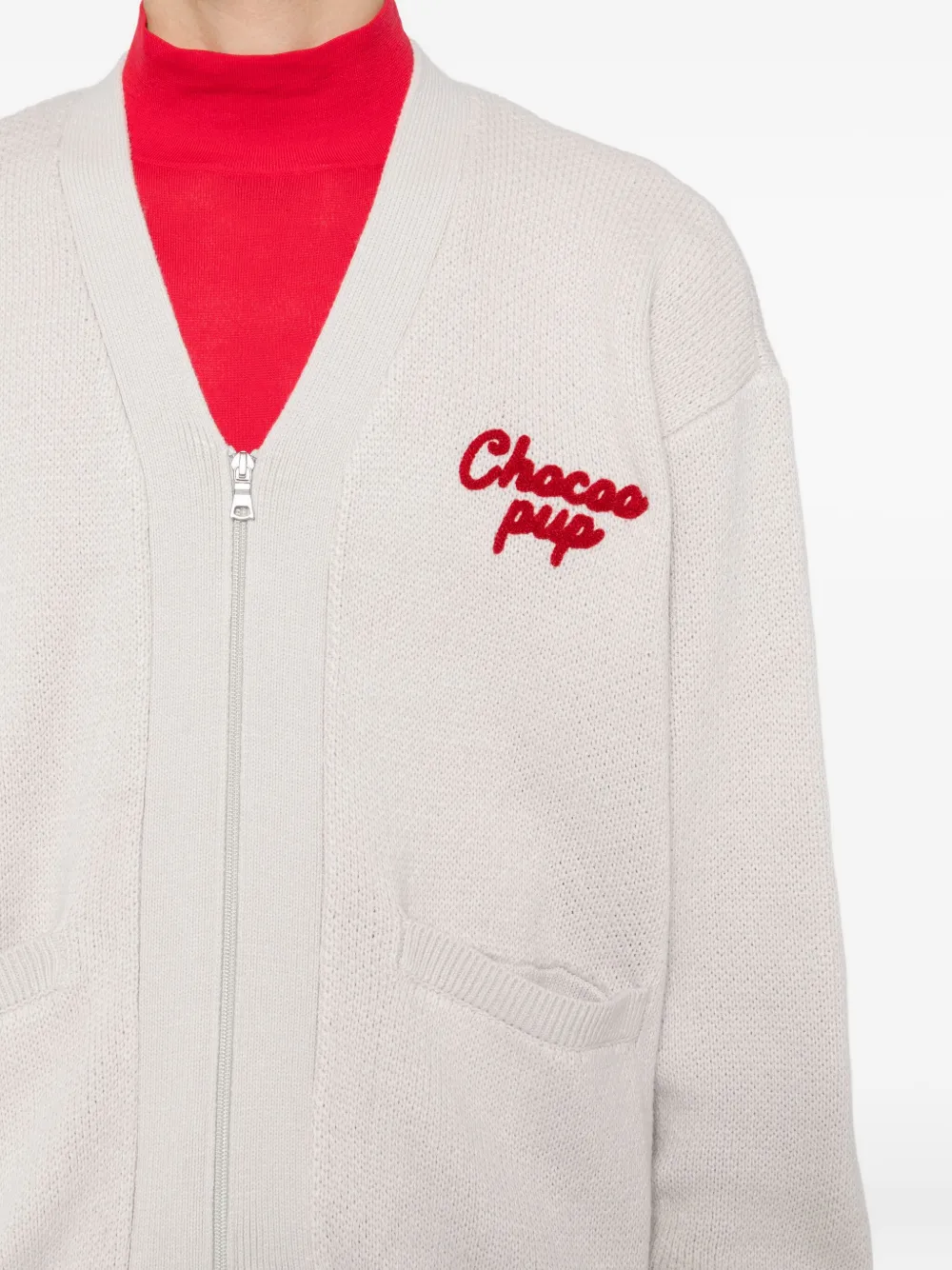 Chocoolate Intarsia-knit Cardigan In Neutral