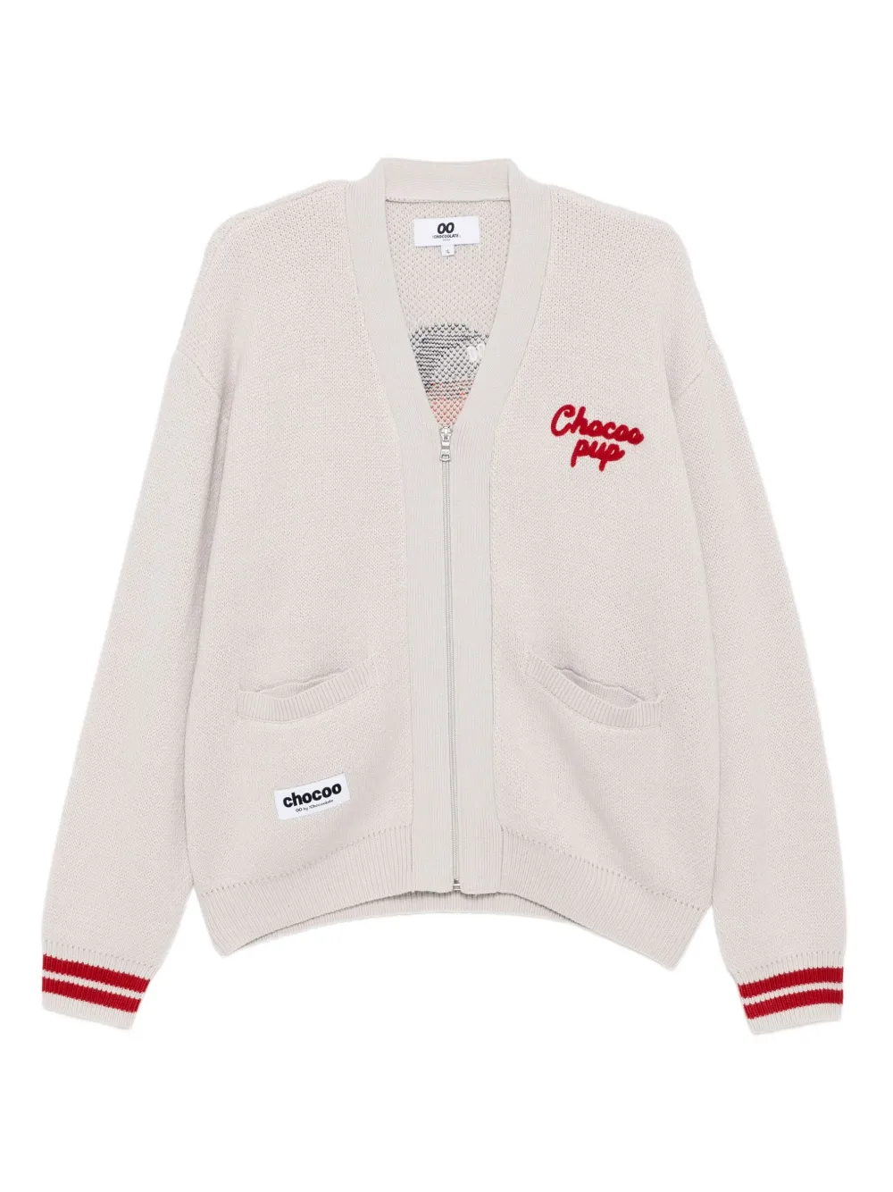 CHOCOOLATE intarsia-knit cardigan | Grey | Image 1