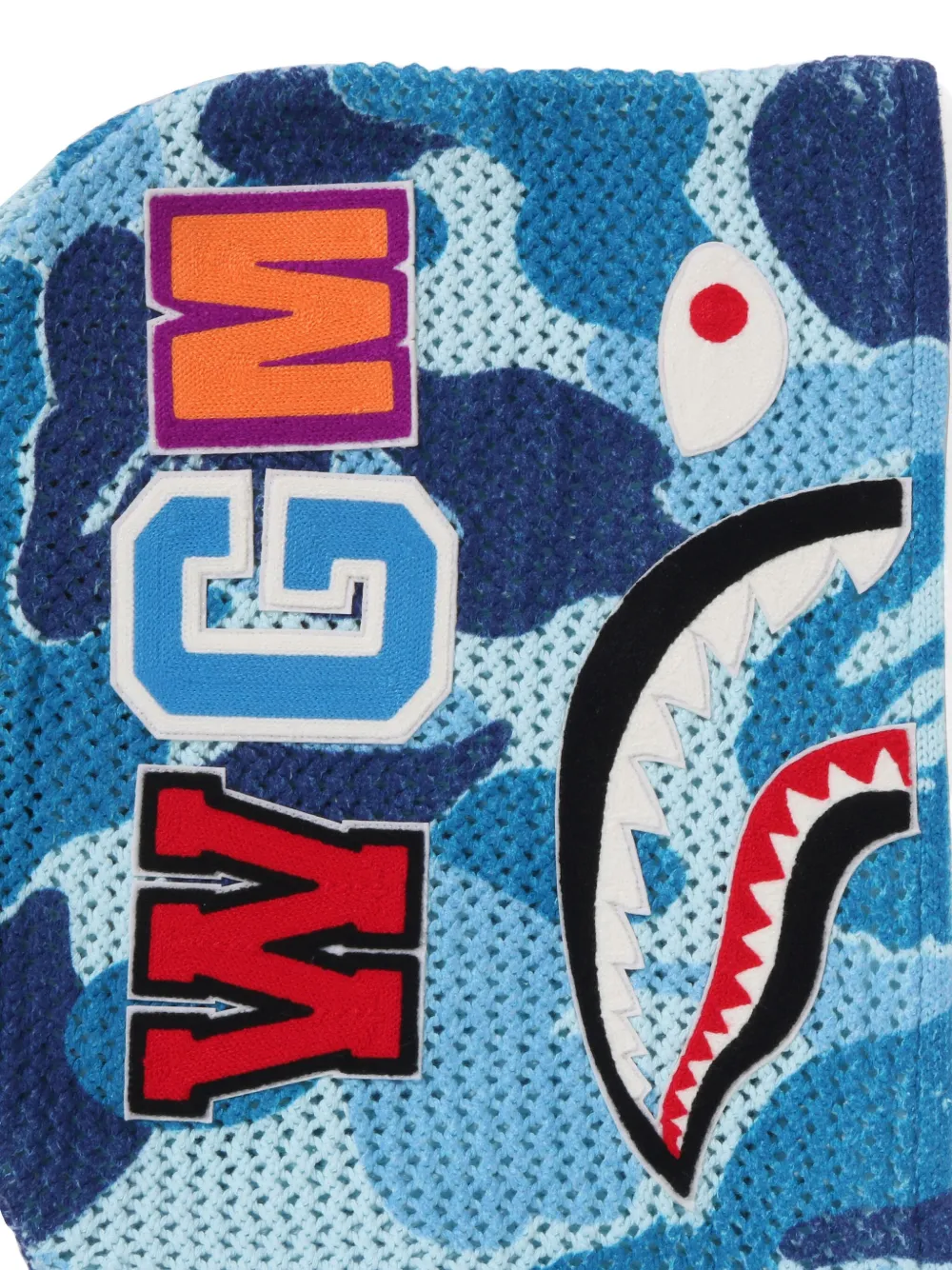 A BATHING APE Hoodie met camouflageprint Blauw