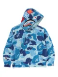 A BATHING APE® camouflage-pattern hoodie - Blue
