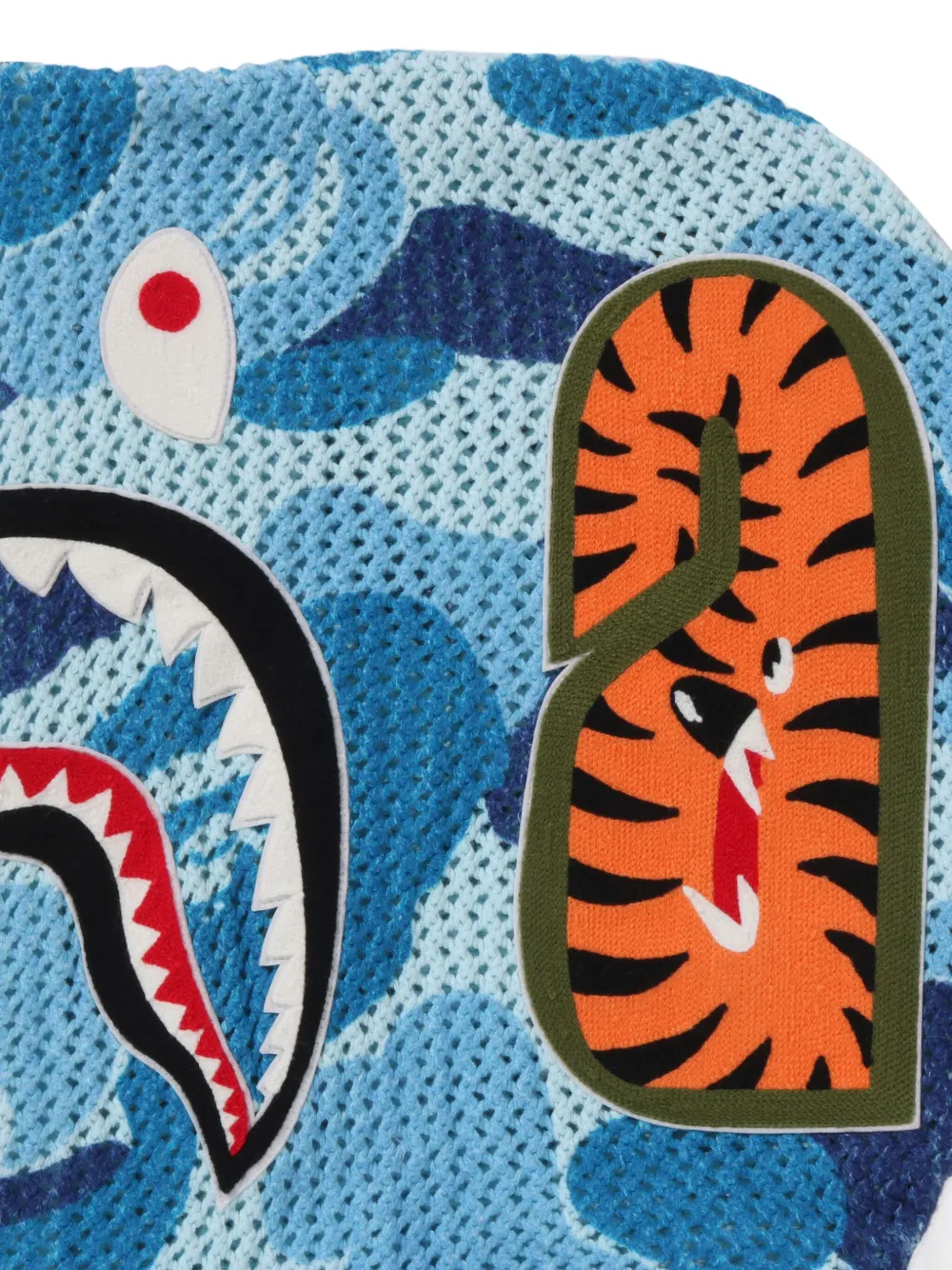 A BATHING APE Hoodie met camouflageprint Blauw