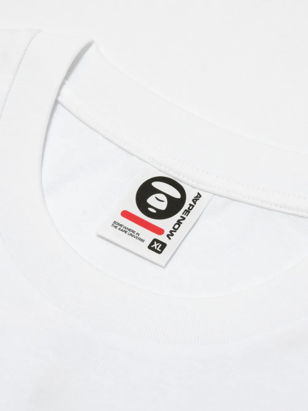 AAPE BY *A BATHING APE Aape Head Club T-shirt met lange mouwen Wit