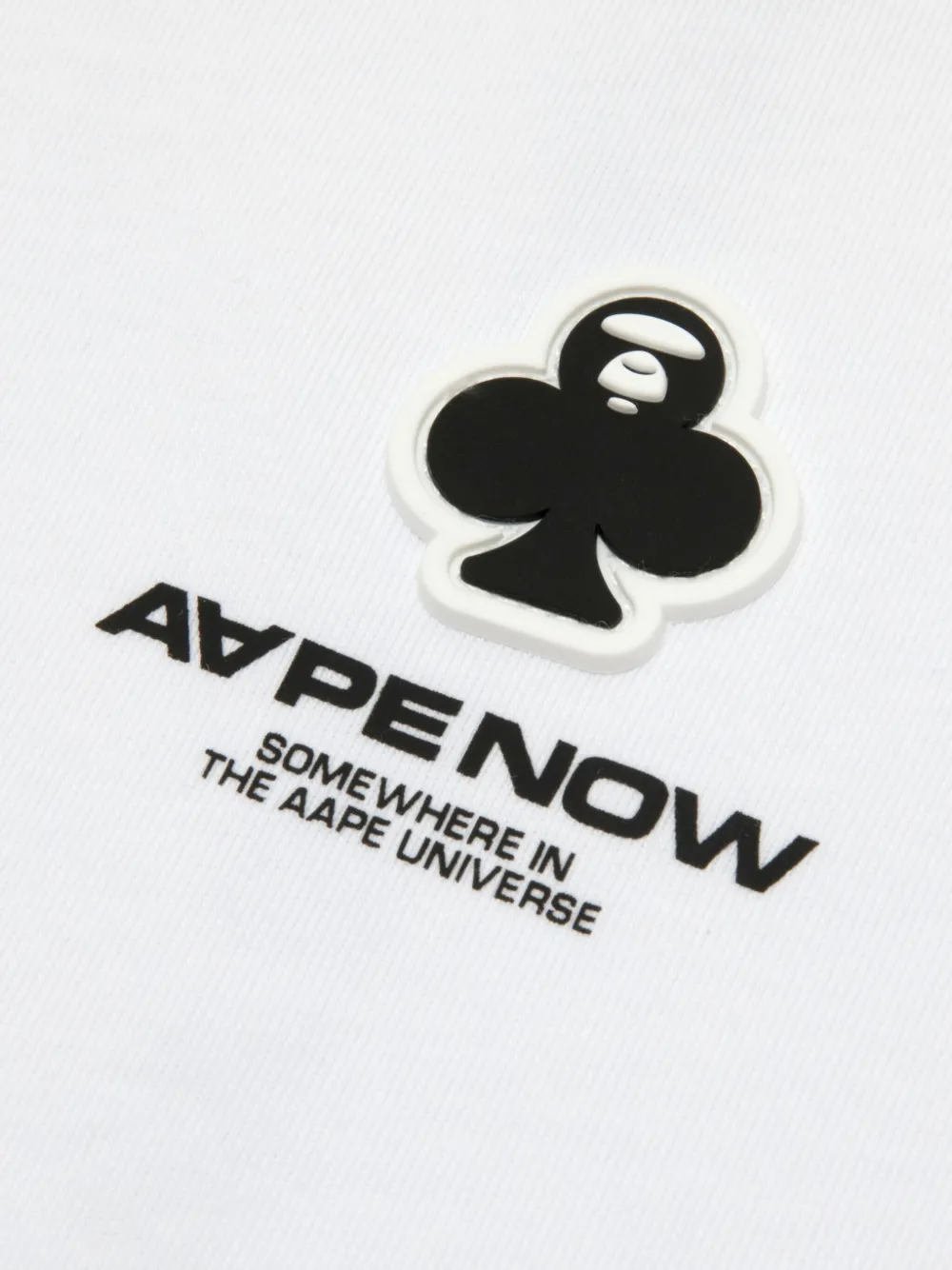 AAPE BY *A BATHING APE Aape Head Club T-shirt met lange mouwen Wit