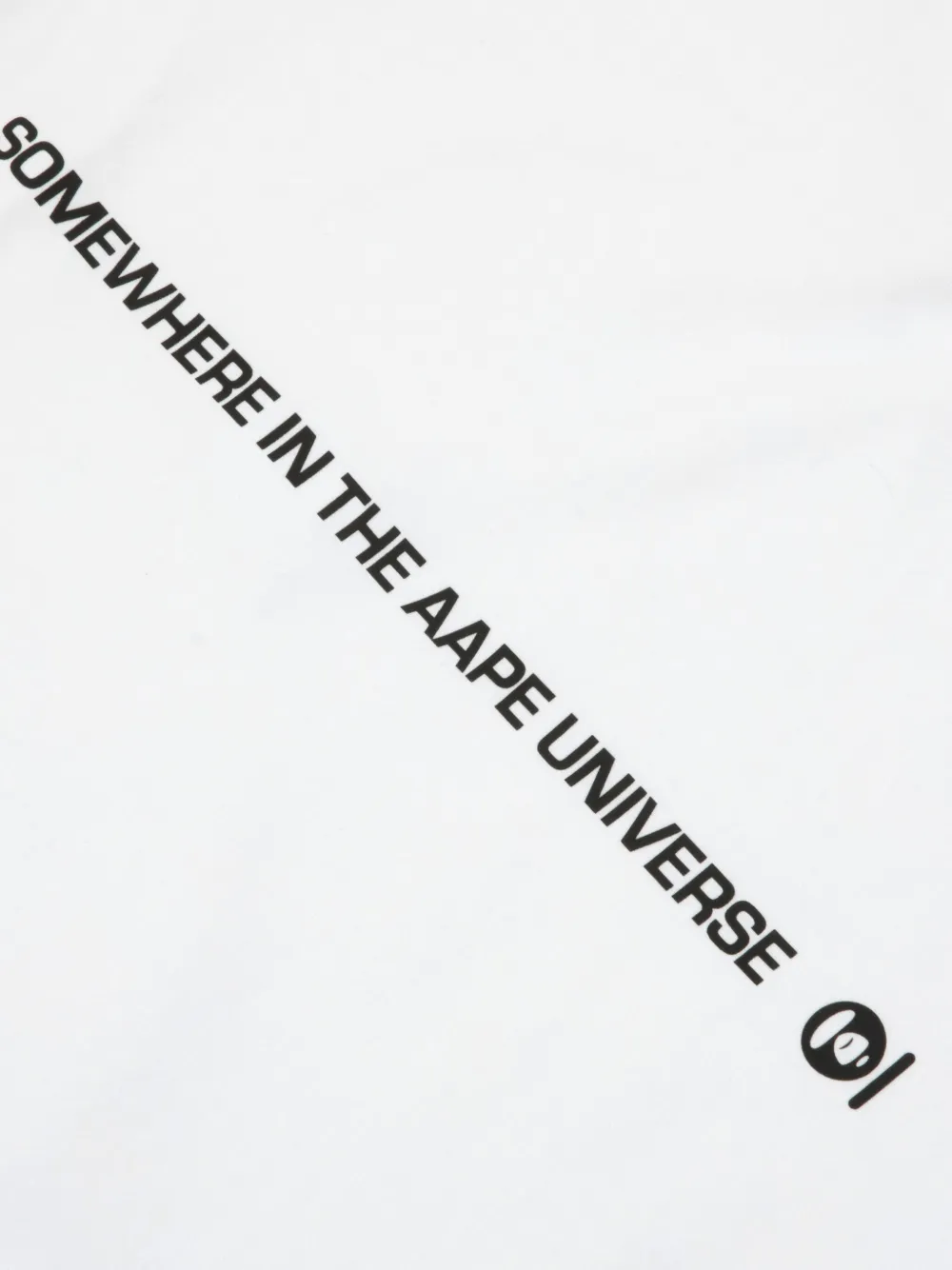 AAPE BY *A BATHING APE Aape Head Club T-shirt met lange mouwen Wit