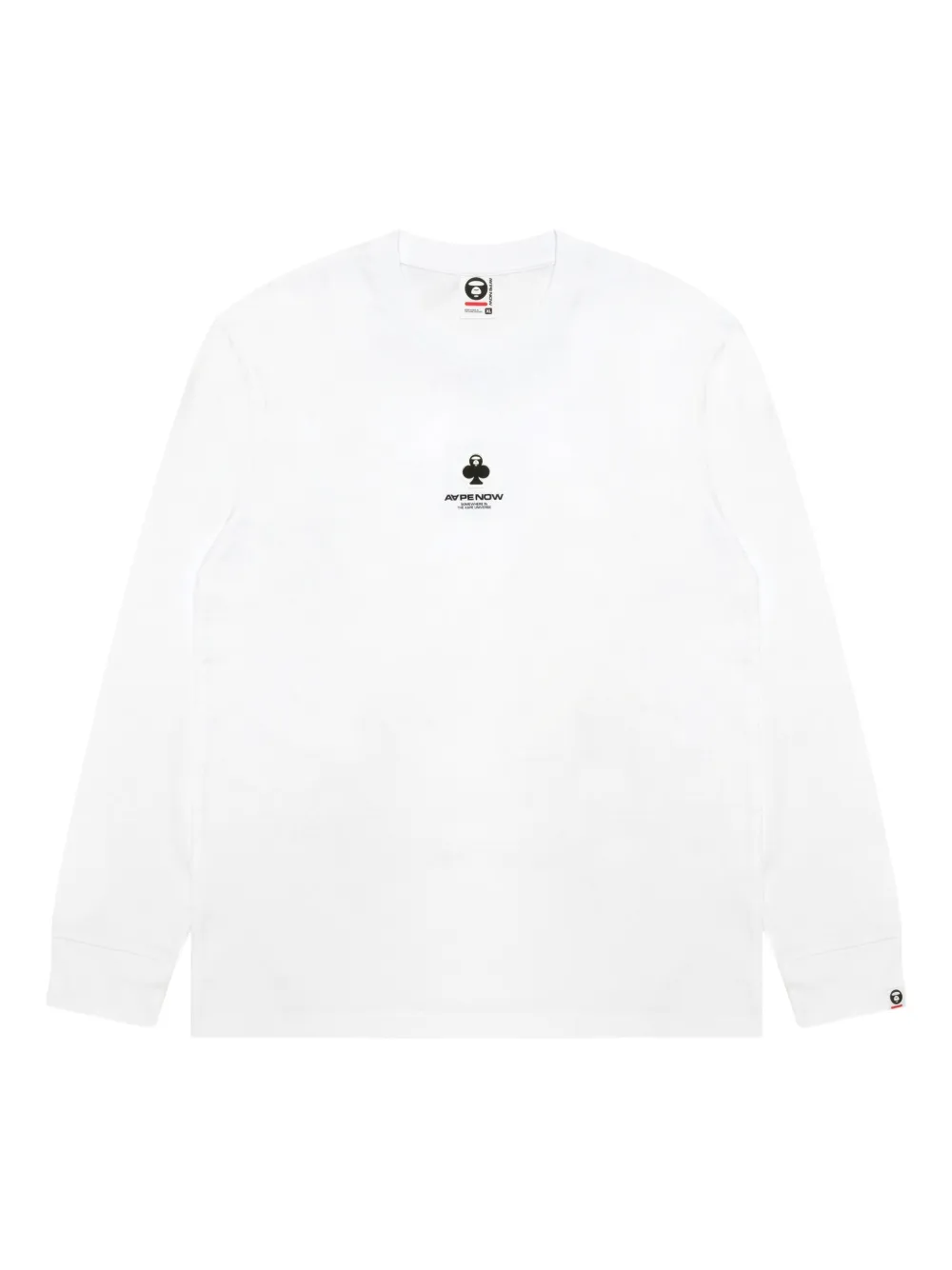 AAPE BY *A BATHING APE Aape Head Club T-shirt met lange mouwen Wit