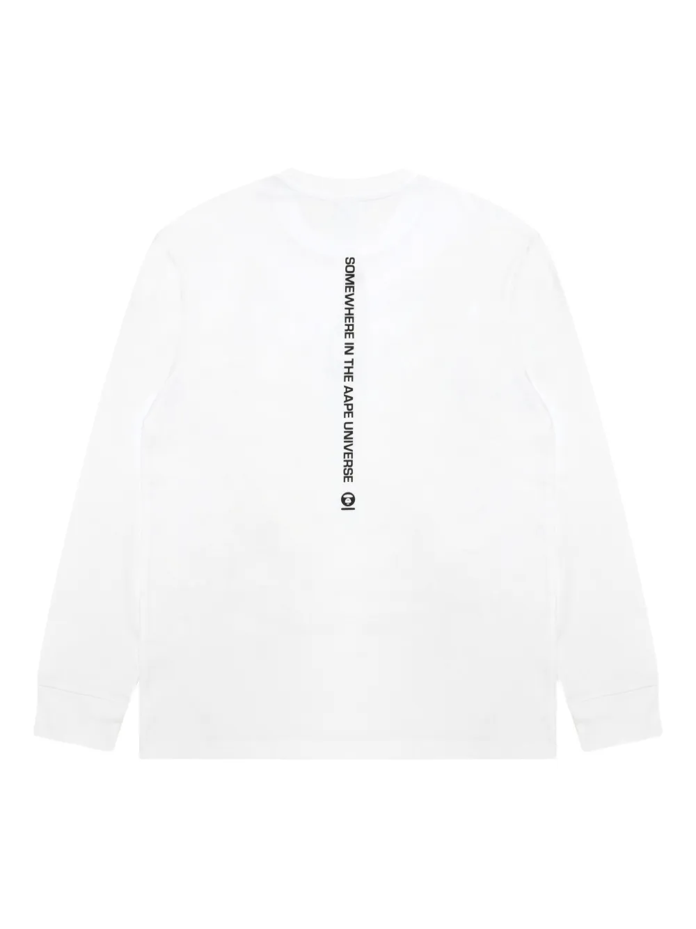AAPE BY *A BATHING APE Aape Head Club T-shirt met lange mouwen - Wit