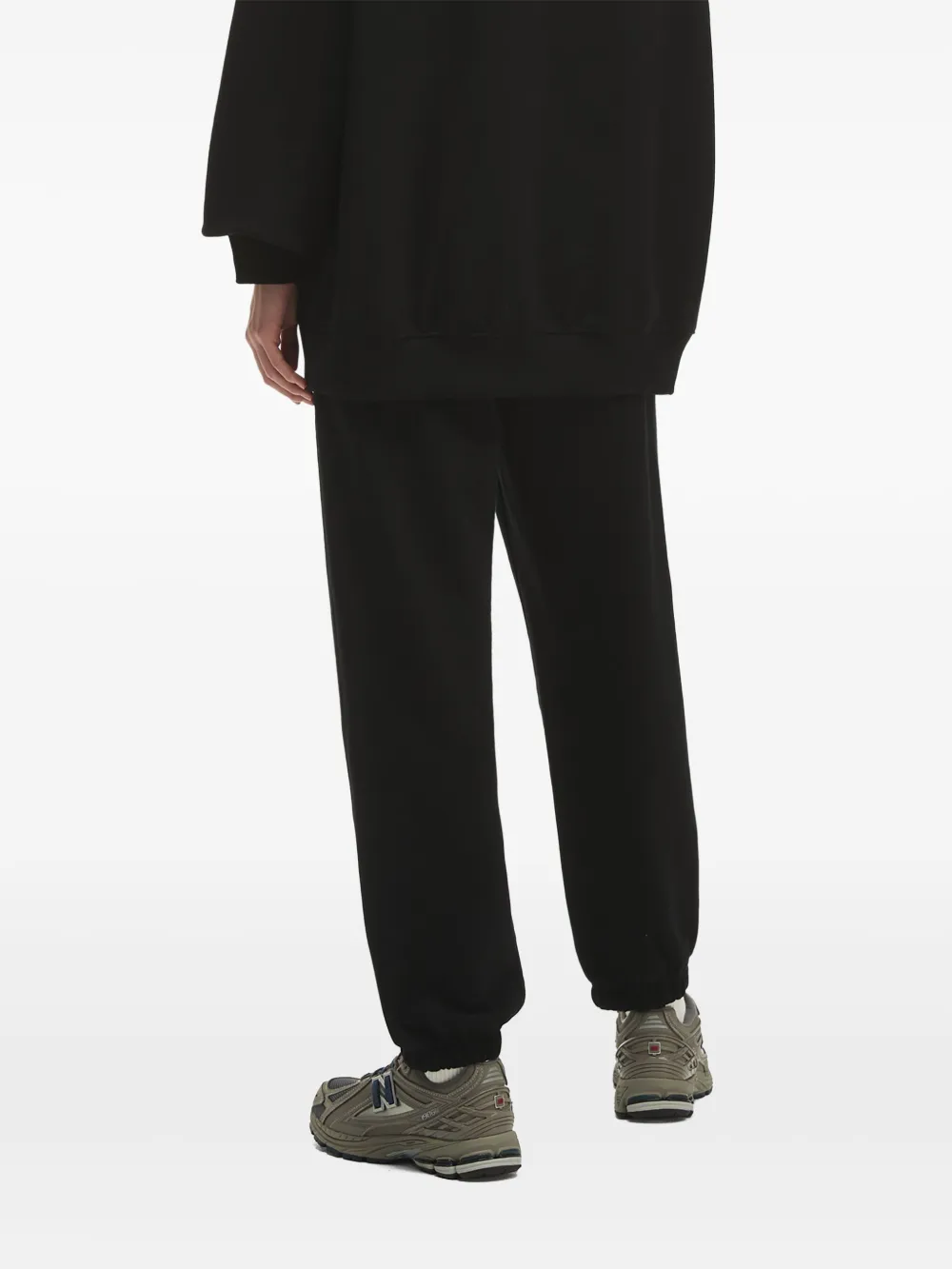 FINGERCROXX Joggingbroek met borduurwerk en omgeslagen pijpen Zwart