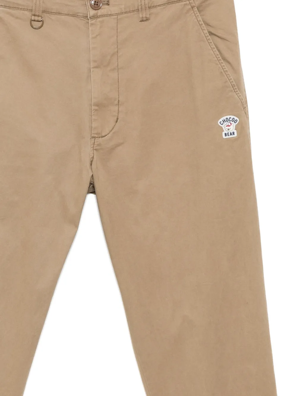 Chocoolate Logo-plaque Trousers In Neutral