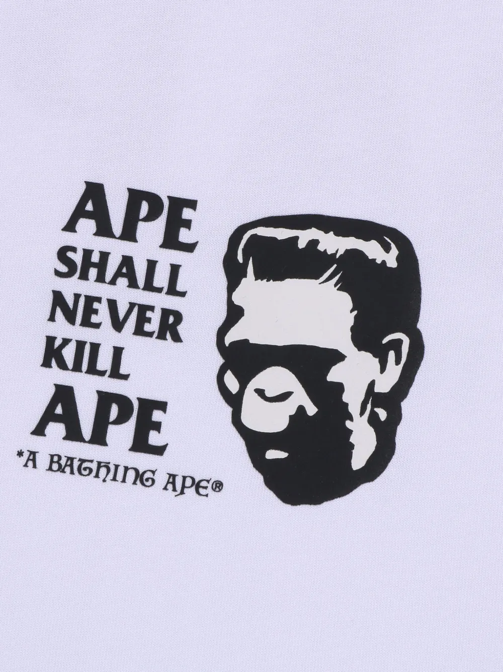 A BATHING APE Frankenstein Bape katoenen T-shirt Wit