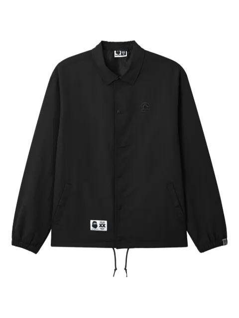 FINGERCROXX buttoned logo-patch jacket