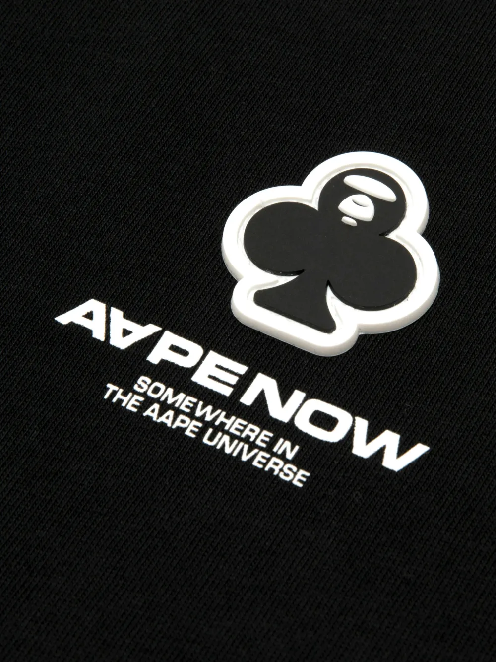 AAPE BY *A BATHING APE T-shirt met logodetail Zwart