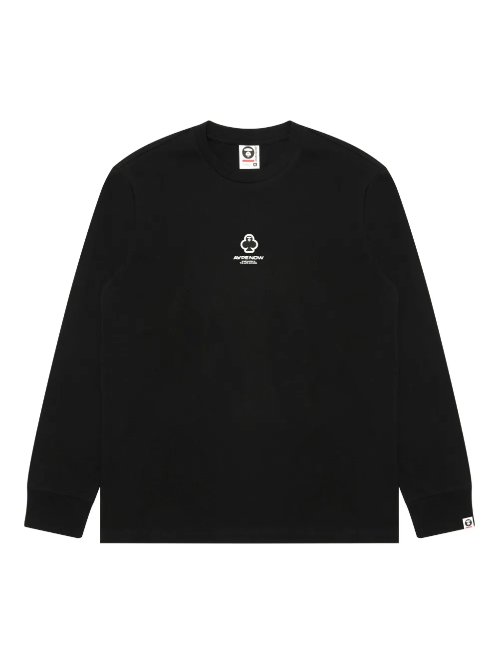 AAPE BY *A BATHING APE logo-detail T-shirt Zwart