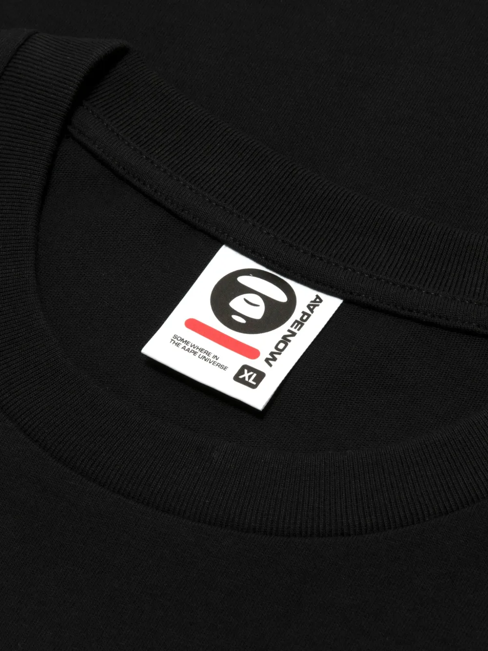 AAPE BY *A BATHING APE T-shirt met logodetail Zwart