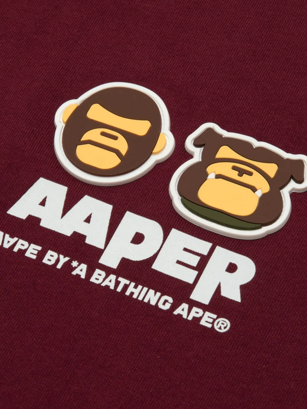 AAPE BY *A BATHING APE T-shirt met lange mouwen Rood