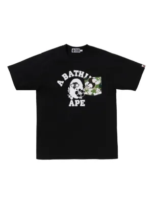 A BATHING APE® Camo College Tシャツ | ブラック | FARFETCH JP