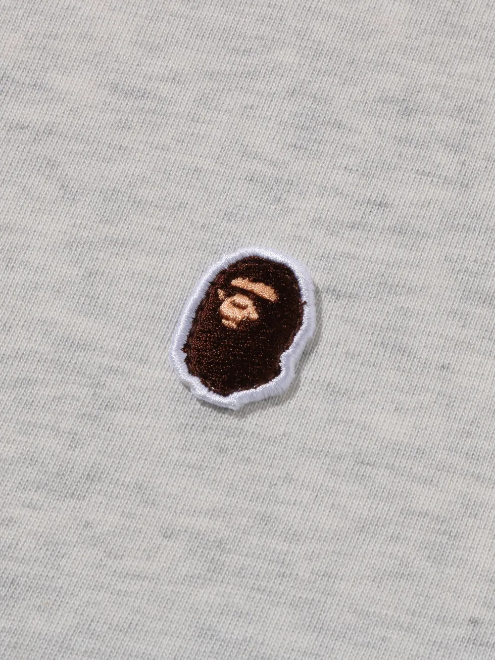A BATHING APE Head T-shirt met geborduurd logo Grijs