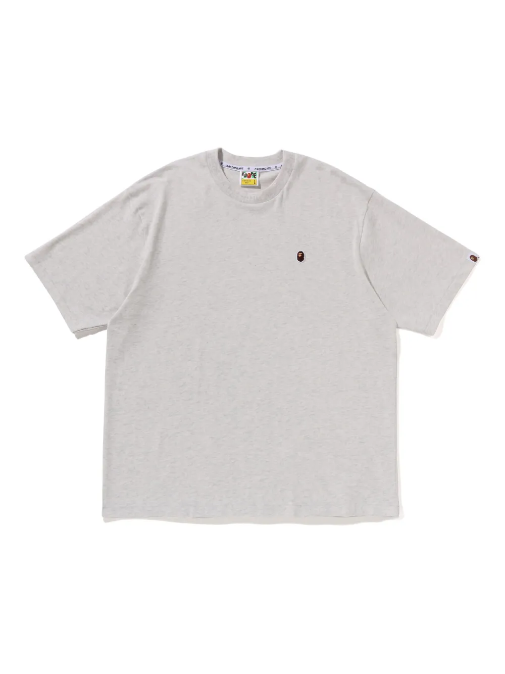 A BATHING APE Head T-shirt met geborduurd logo Grijs