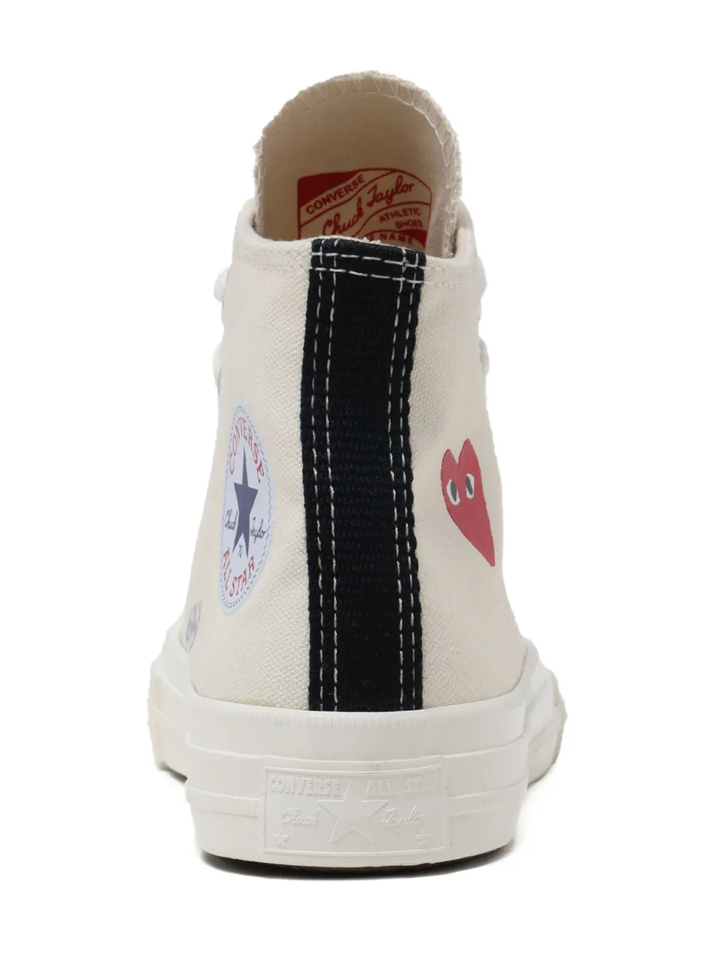 Comme Des Garçons Play Kids heart-logo high-top trainers Neutrals