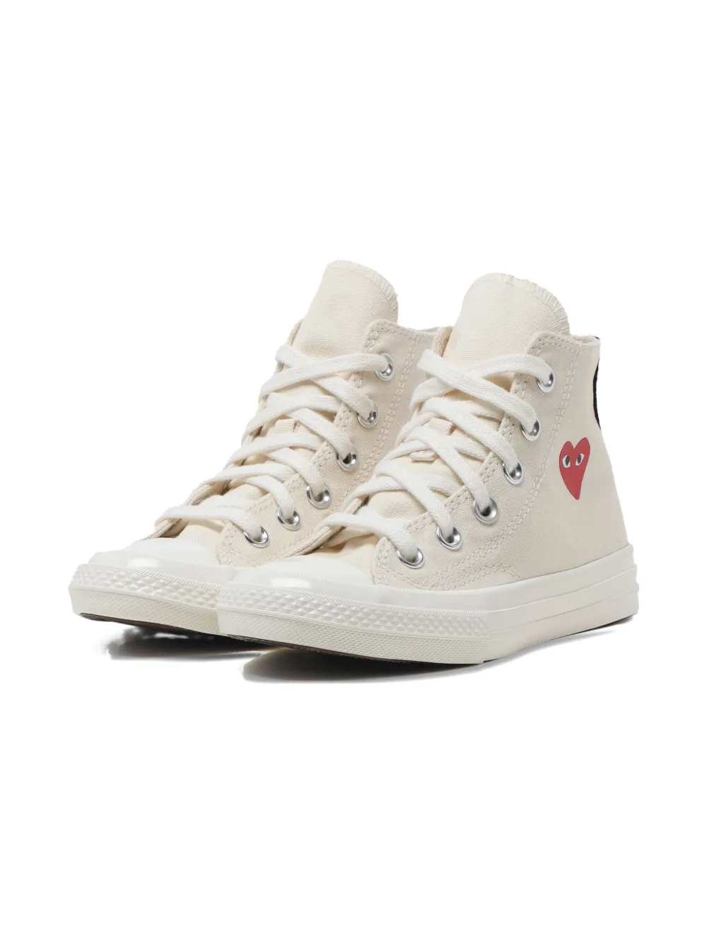 Comme Des Garçons Play Kids tenis altos con logo de corazón | neutro | Image 1
