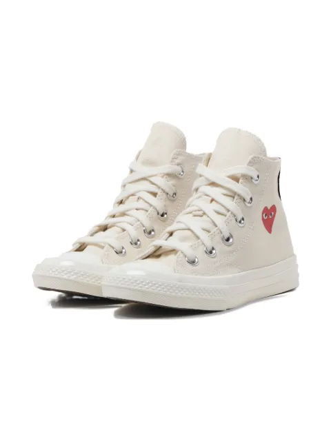 Comme Des Garçons Play Kids heart-logo high-top trainers