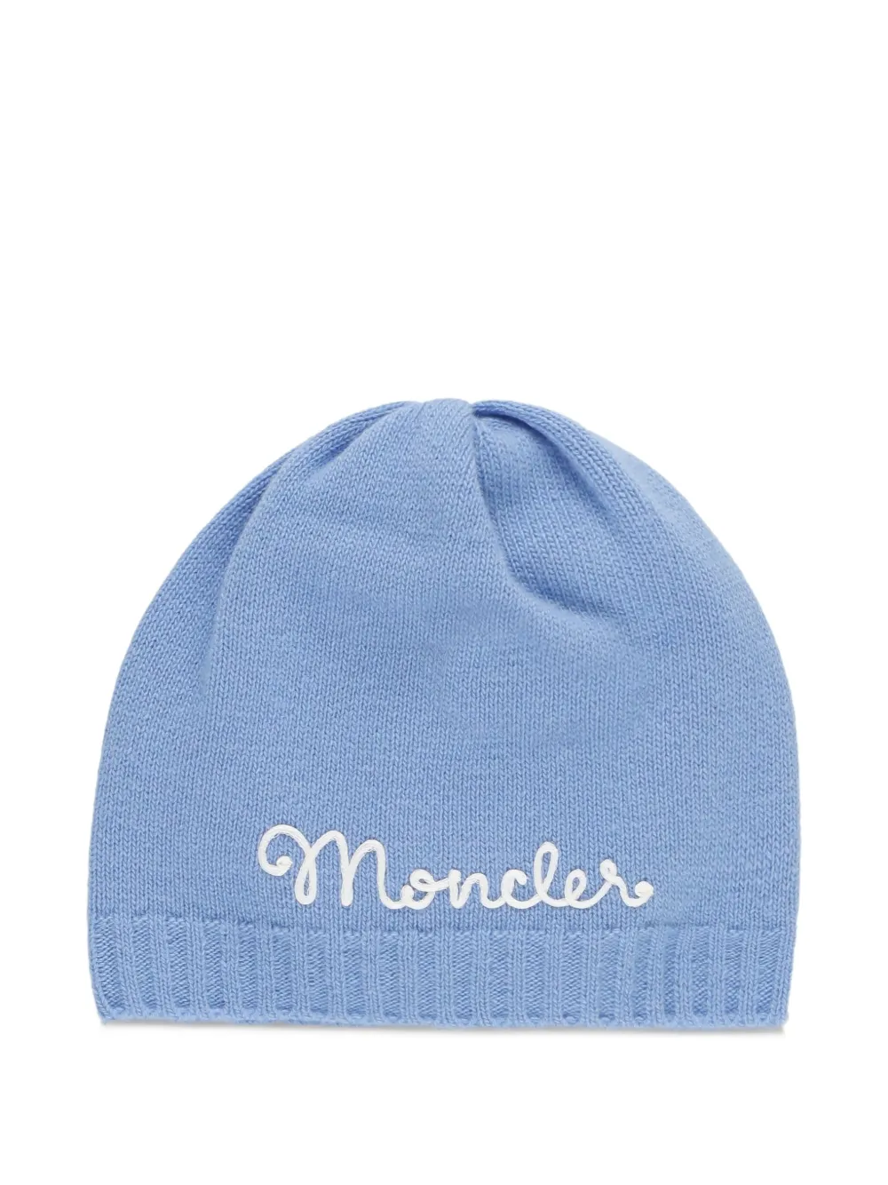 Moncler Enfant Muts met geborduurd logo Blauw