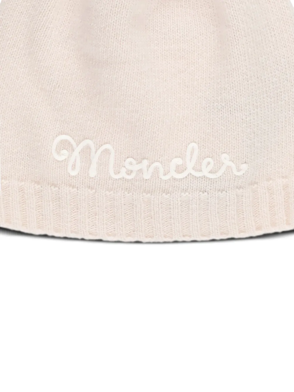 Moncler Enfant Muts met geborduurd logo Roze