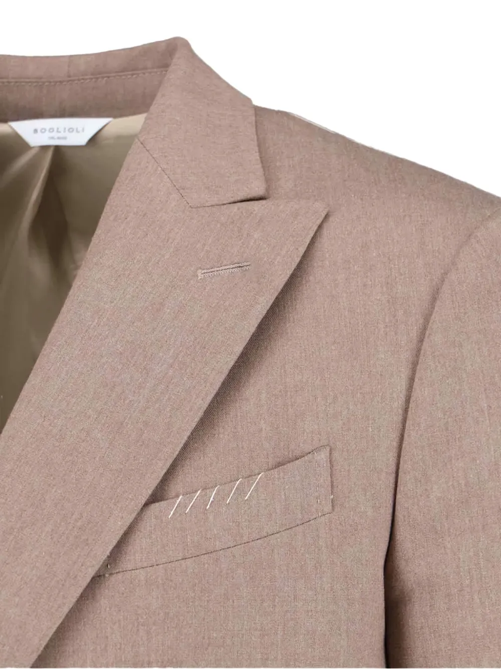 Boglioli Detailed Double-breasted Suit In Neutral